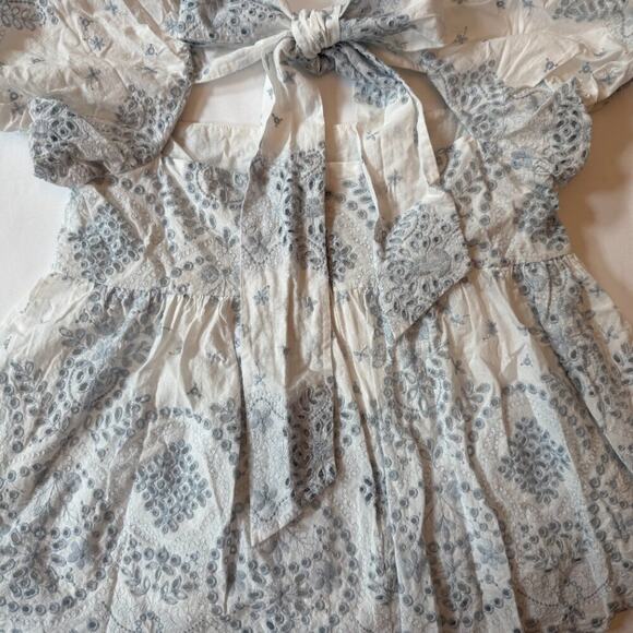 Antonio Melani x Born on Fifth Constance Embroidered Eyelet Puff Sleeve Sz 8 - Picture 6 of 15